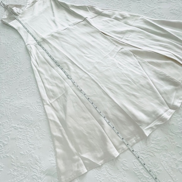 NWOT Lulus Meaningful Melody Cream Satin V-Neck Midi Slip Dress Small - Picture 12 of 12